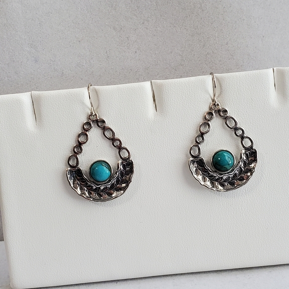 Didae Sterling Silver Turquoise Dangle Earrings - Picture 6 of 15